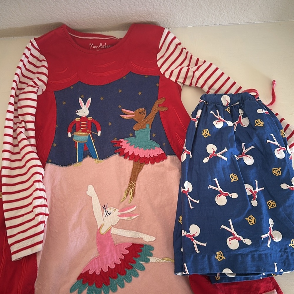 Mini Boden girls Christmas clothes